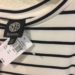 bobeau Tops - NWT Bobeau black and white striped long sleeve top bobeau Tops - NWT Bobeau black and white striped long sleeve top